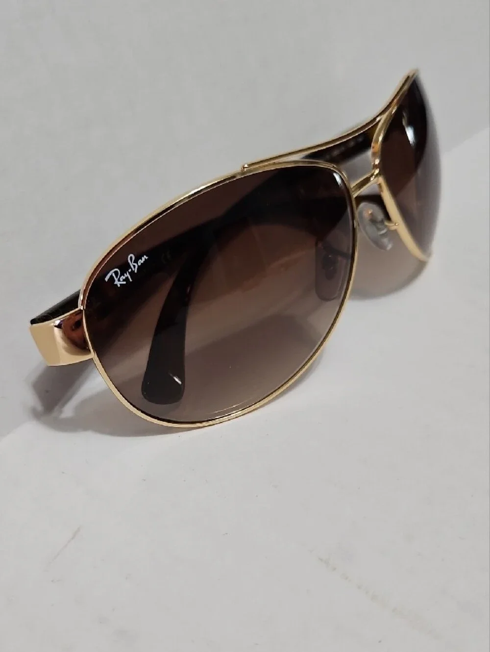 Ray-Ban RB3386 Aviator Gold Brown Gradient 63 Italy w/Case Unisex Frames